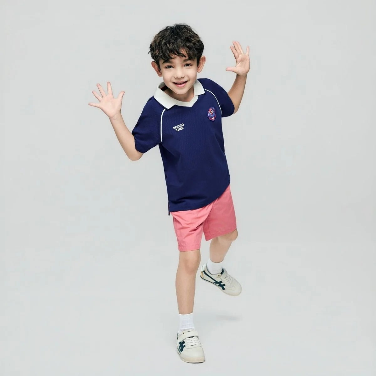 Kids Slim Cotton Lycra Mario Limited Polo
