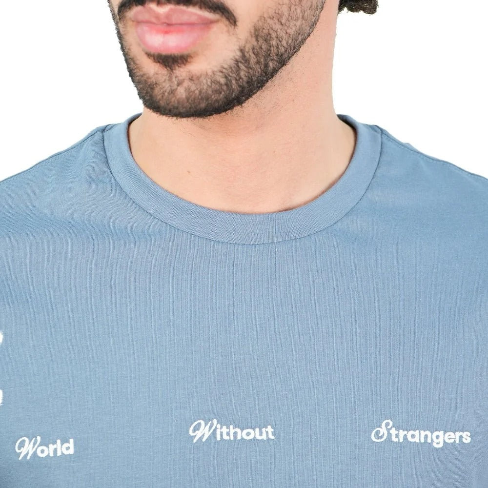 Men’s Slim Cotton Crew Neck WWS Print Tee