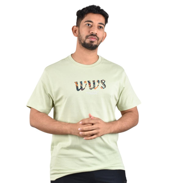 Cotton Jersey Crewneck Short Sleeve Slim Print Tees (WWS)