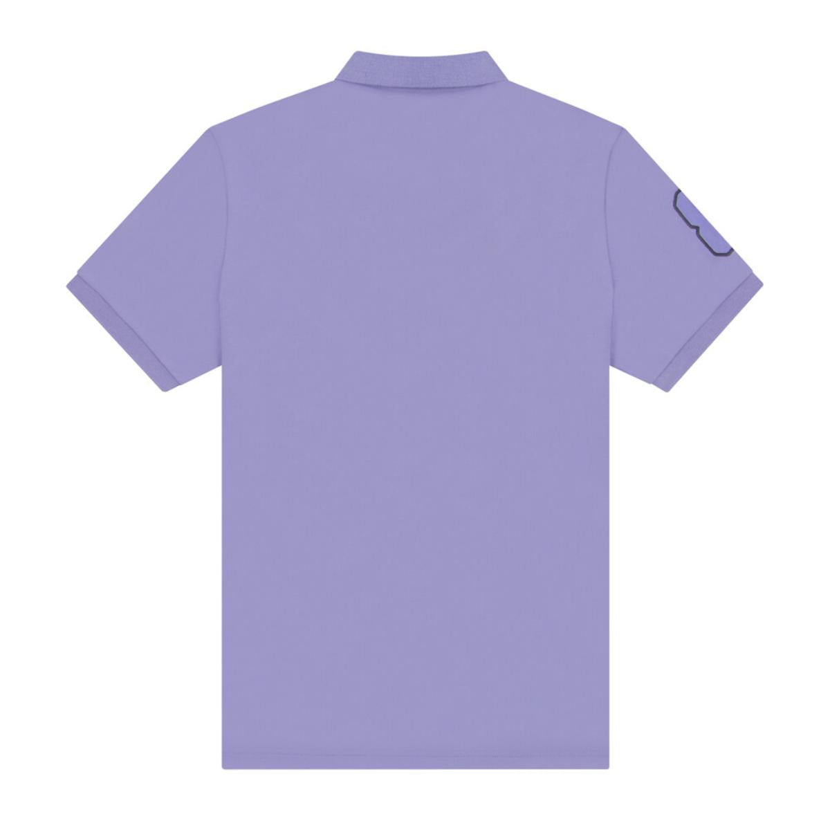 Cotton/Lycra Pique Knitted Collar Short Sleeve Slim Embroidery Bold Polo