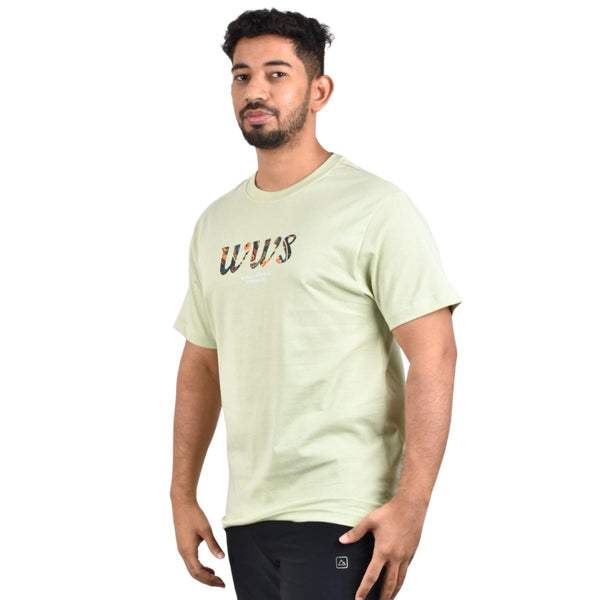 Cotton Jersey Crewneck Short Sleeve Slim Print Tees (WWS)