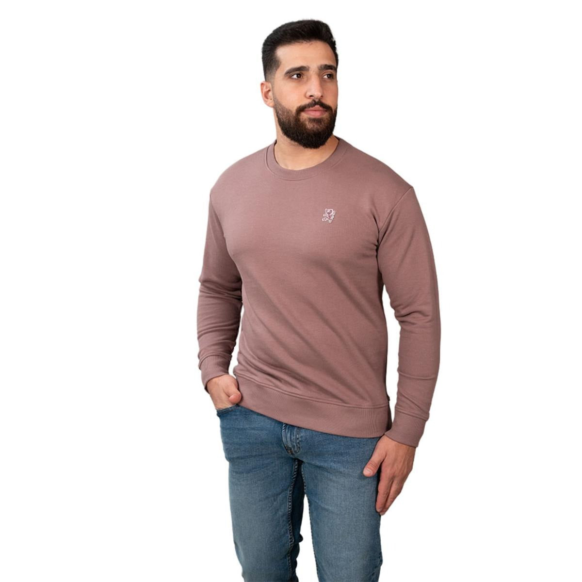 Men’S French Terry Crew Neck Relaxed Fit Sweatshirt
