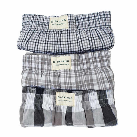 Men's Cotton Contrast Color Boxers (3pcs/pack)