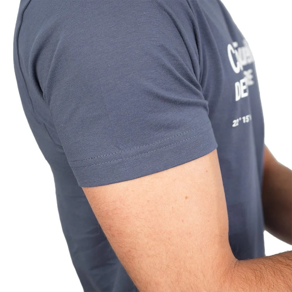 Men's Slim Cotton Crew Neck Message Print Tee