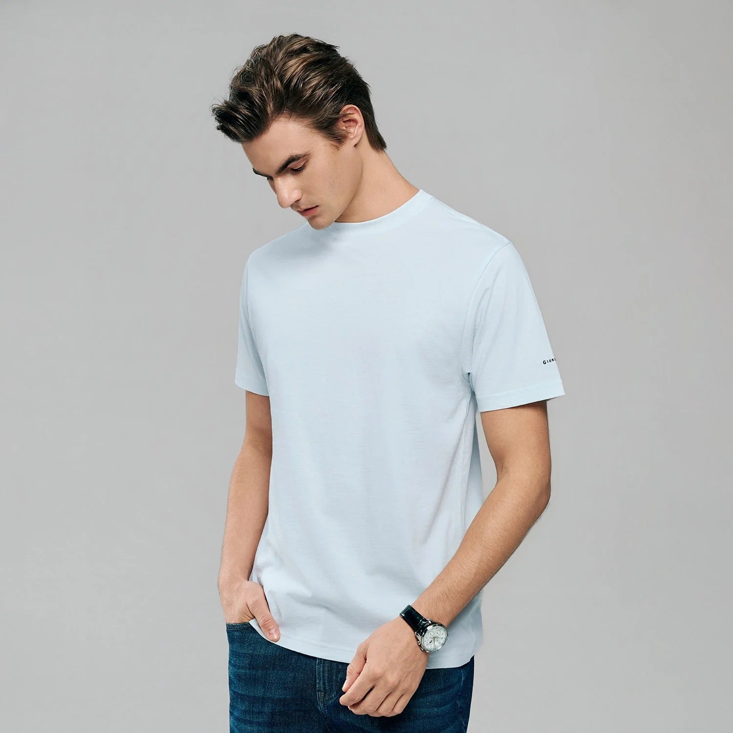 Men's Slim Fit Cotton Crew Neck Tee