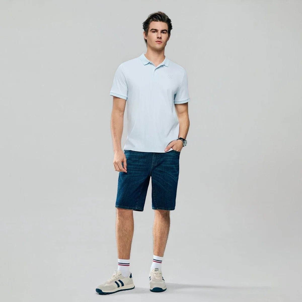 Men Slim Liquid Touch Cotton Polo Shirt (Feel the Difference)