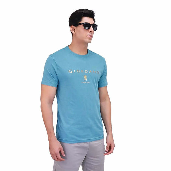 Cotton Jersey Crewneck Short Sleeve Slim Print Tee