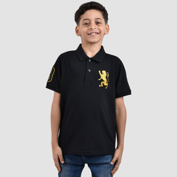 Cotton/Lycra Pique Flat Knitted Collar Short Sleeve Slim Embroidery Bold Polo