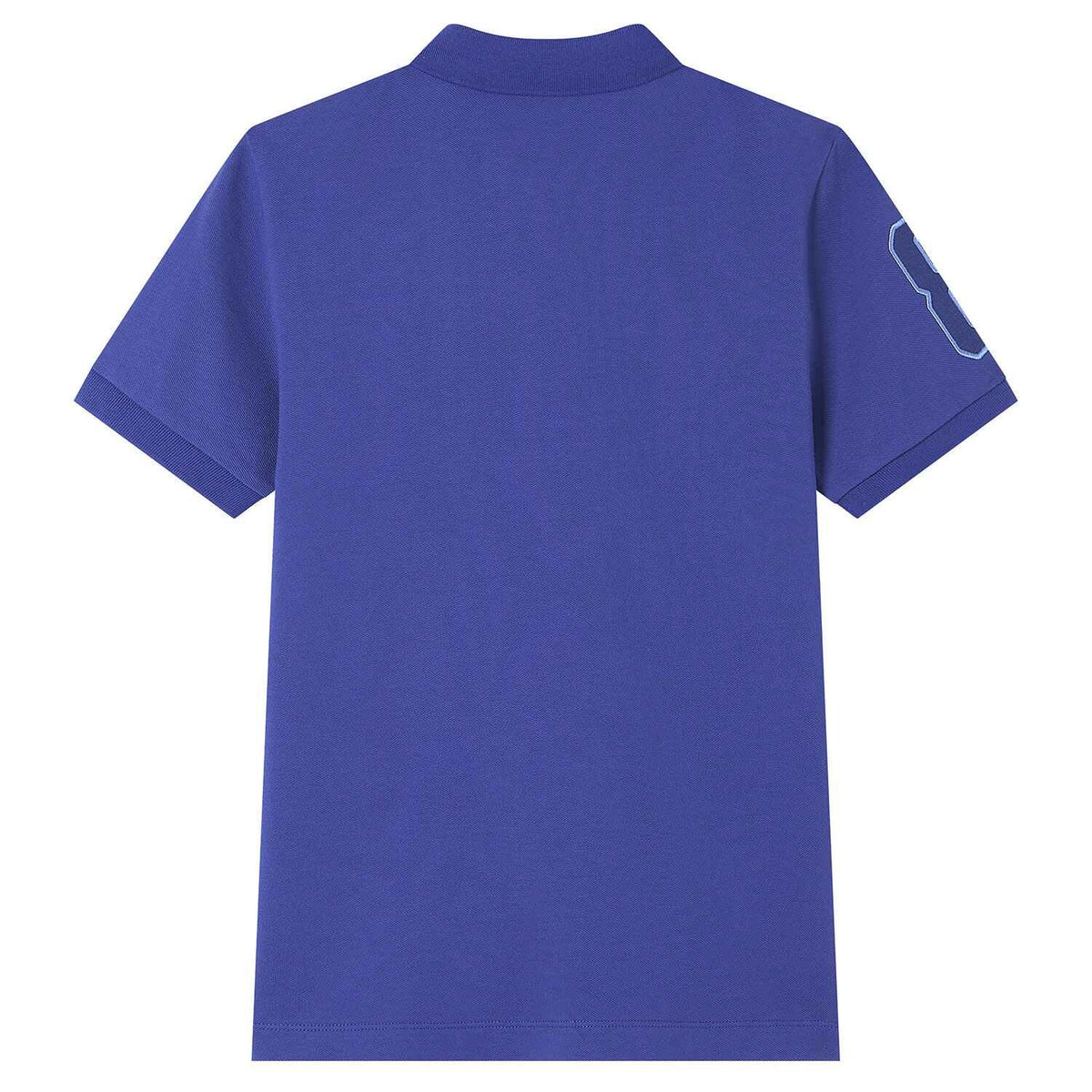 Men's Slim Fit 3D Lion Embroidery Lycra Pique Polo
