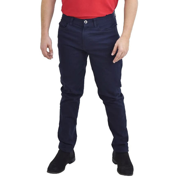 Cotton/Spandex Rise Regular Tapered Khakis (180 Elastic Waist band)