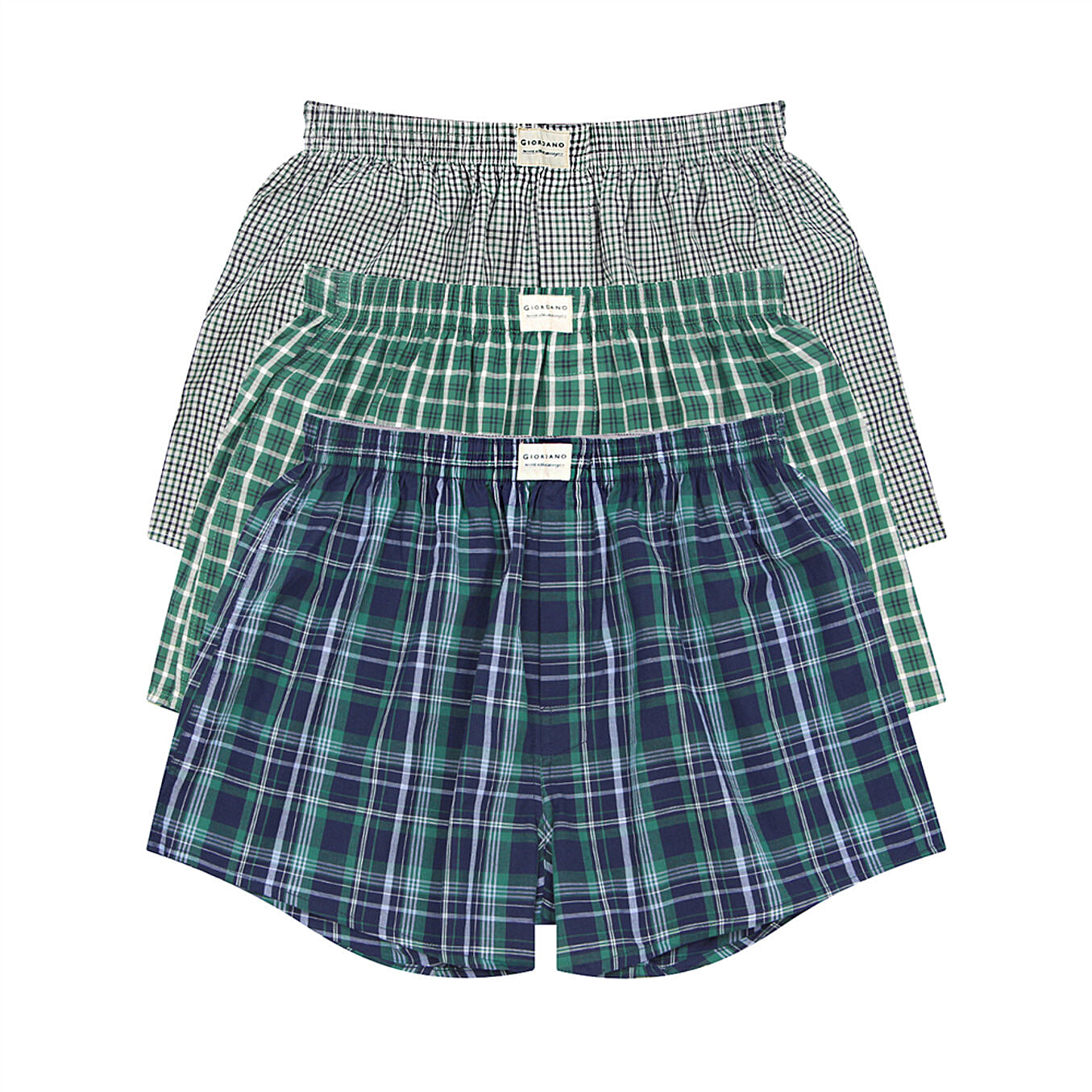 سراويل داخلية رجالية قطنية بألوان متباينة (3 قطع/عبوة)