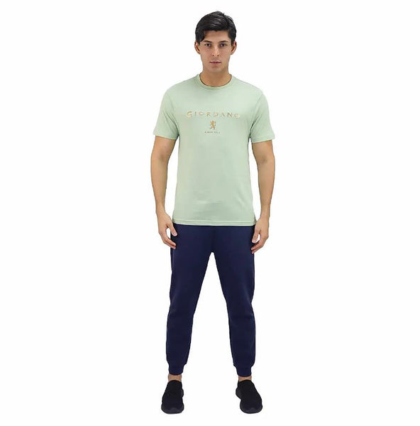 Cotton Jersey Crewneck Short Sleeve Slim Print Tee