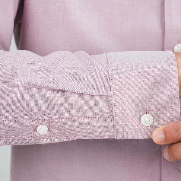 Cotton Oxford Flannel Long Sleeve Regular Wrinkle Free Shirt (Premium)