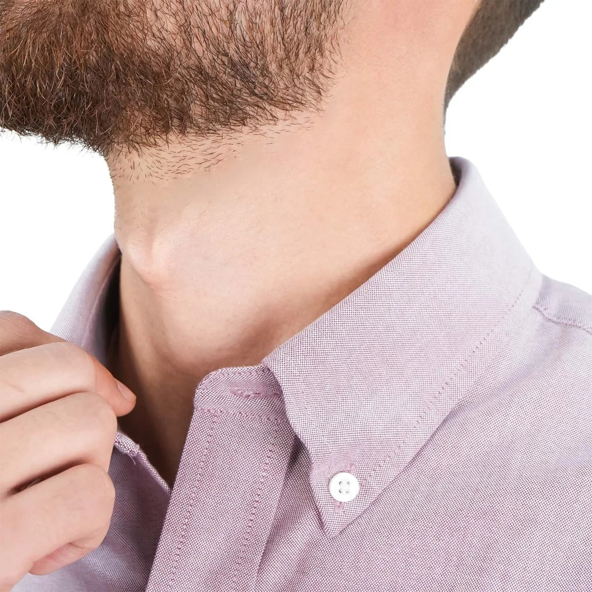 قميص قطني من الفلانيل الأكسفورد بأكمام طويلة وقصة عادية مقاومة للتجاعيد (ممتاز)