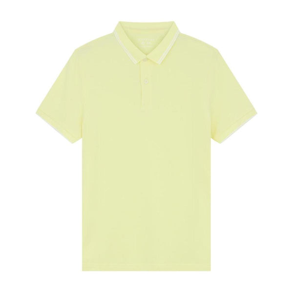 Cotton/Lycra Pique Flat Knitted Collar Short Sleeve Slim Solid Polo