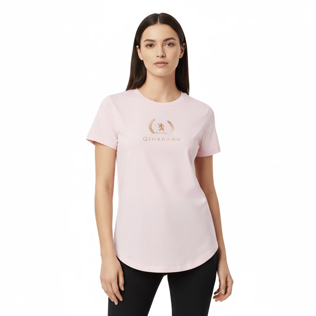 Women's Regular Fit Cotton Crew Neck Printed Tee