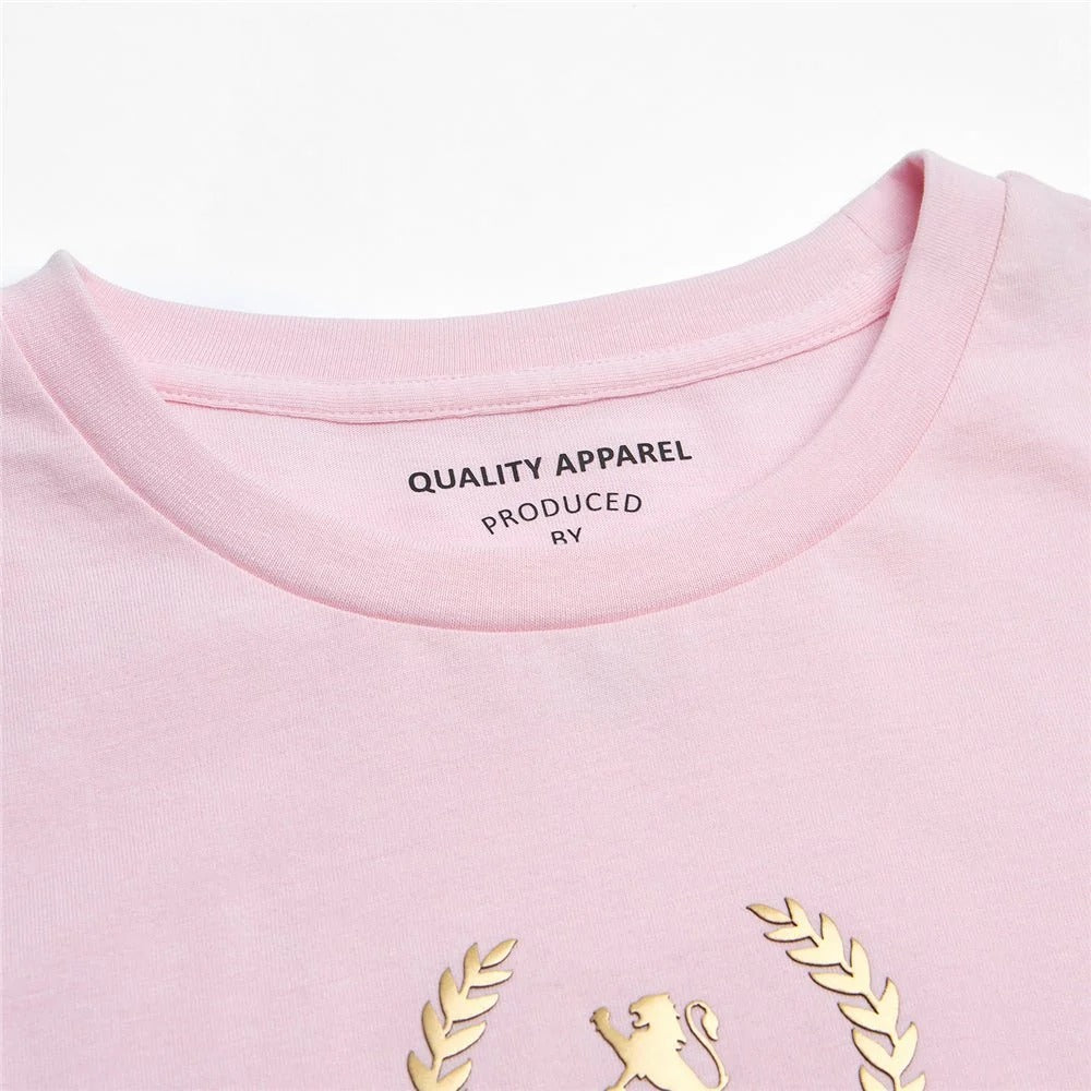 Women's Regular Fit Cotton Crew Neck Printed Tee