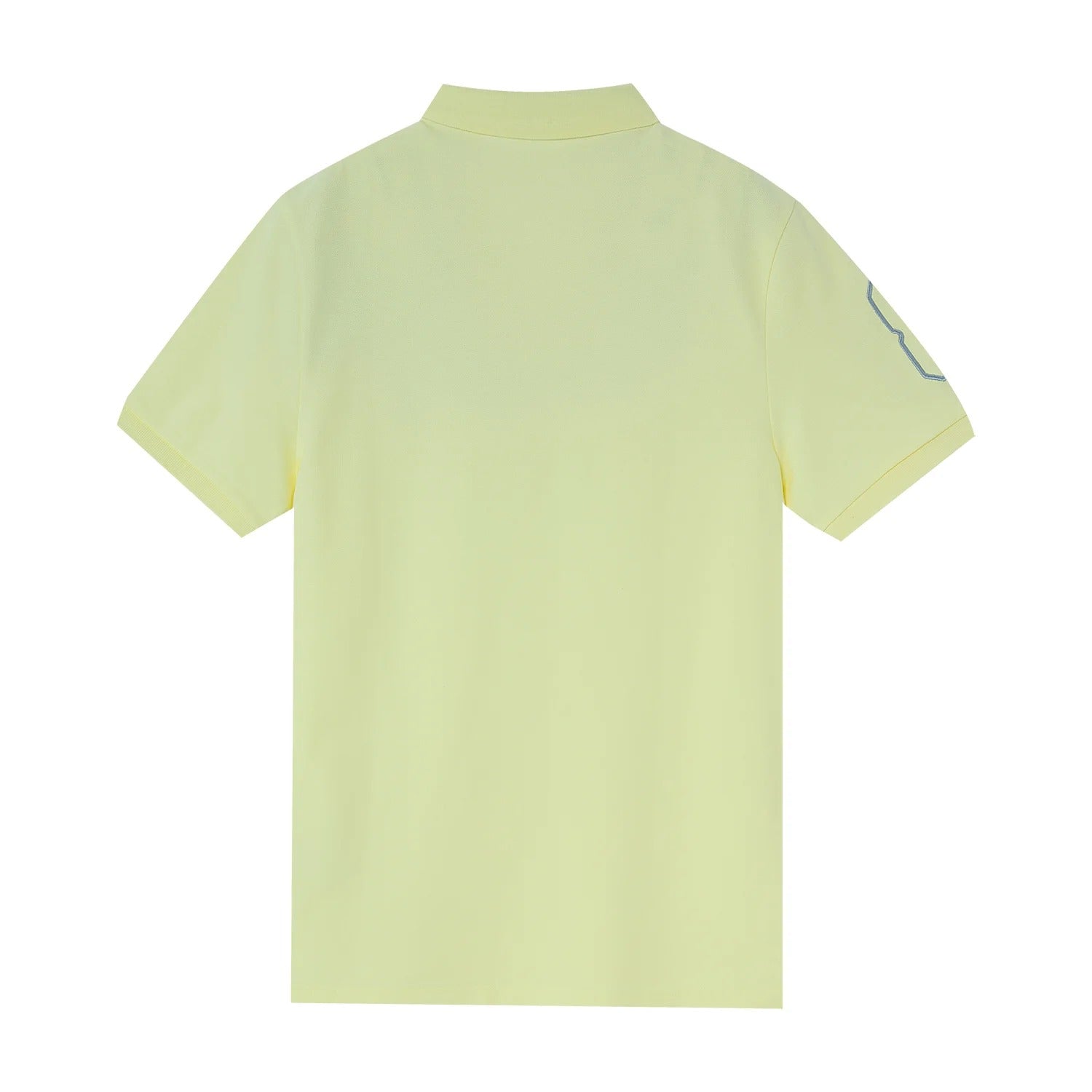 Cotton/Lycra Pique Flat Knitted Collar Short Sleeve Slim Embroidery Lion Polo