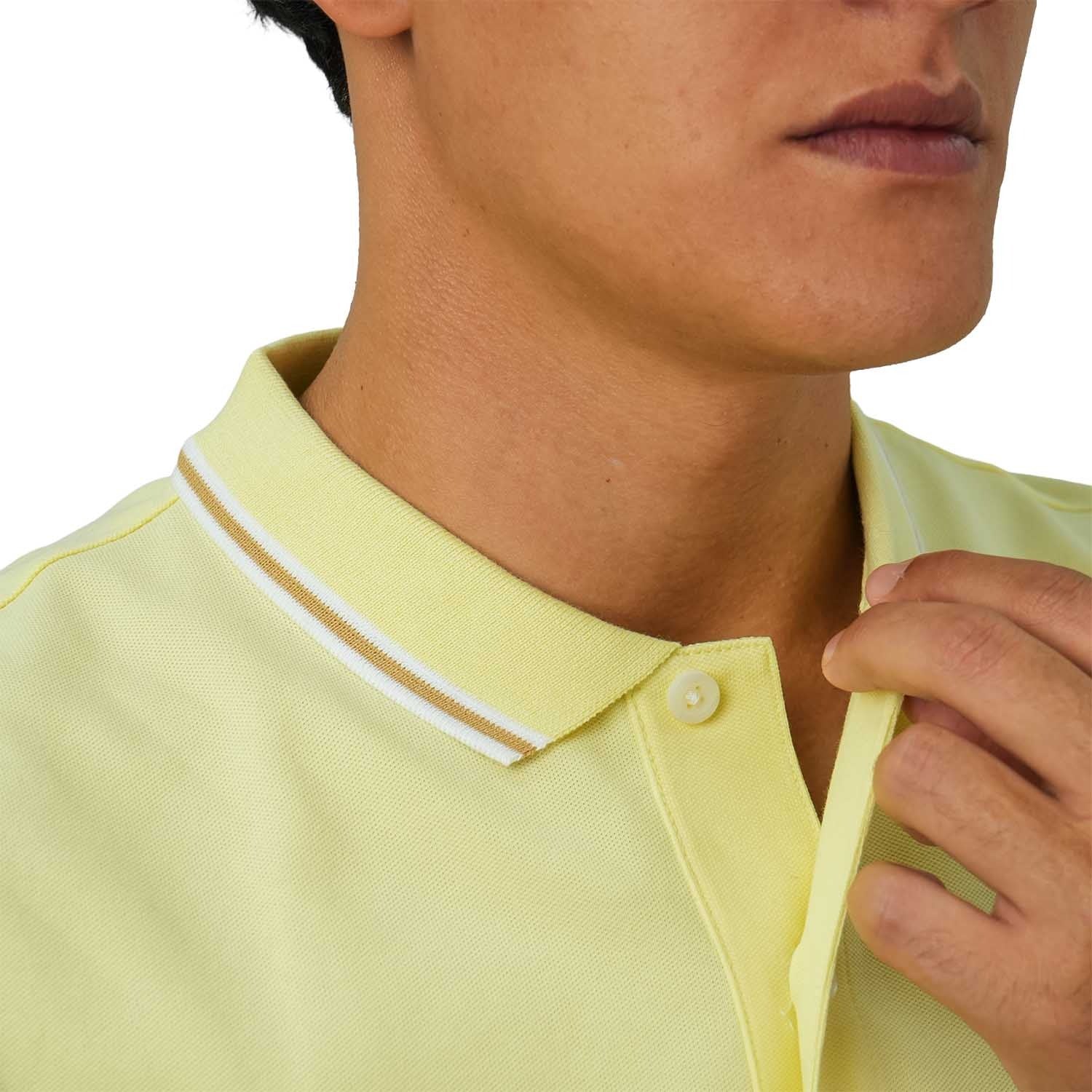 Cotton/Lycra Pique Flat Knitted Collar Short Sleeve Embroidery Solid Polo