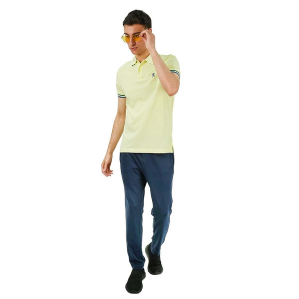Cotton Pique Flat Knitted Collar Short Sleeve Slim Embroidery Solid Polo