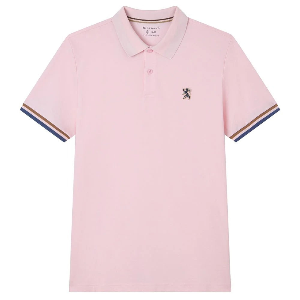 Men’s Slim Fit Embroidery Solid Polo