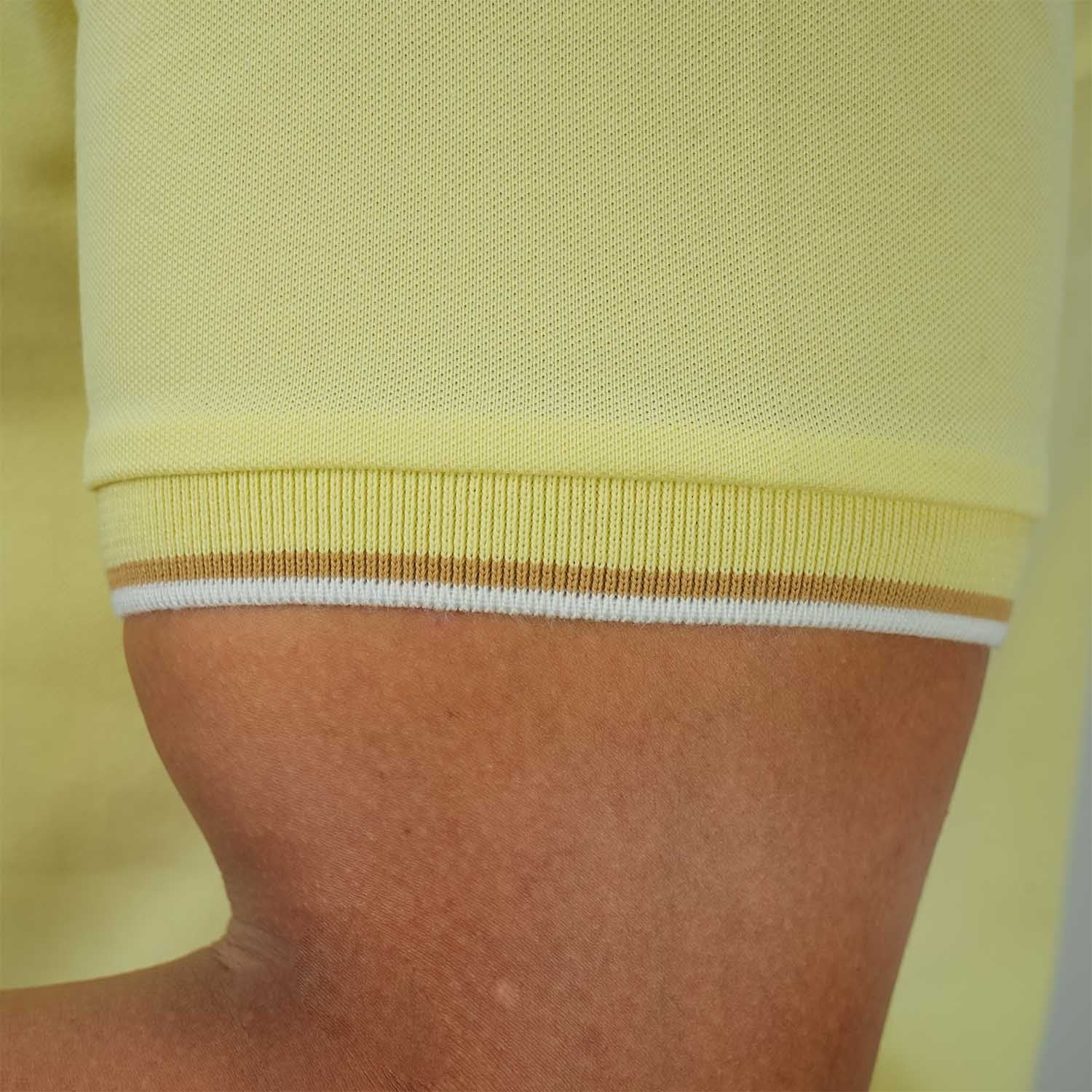 Cotton/Lycra Pique Flat Knitted Collar Short Sleeve Embroidery Solid Polo