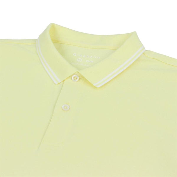 Cotton/Lycra Pique Flat Knitted Collar Short Sleeve Slim Solid Polo