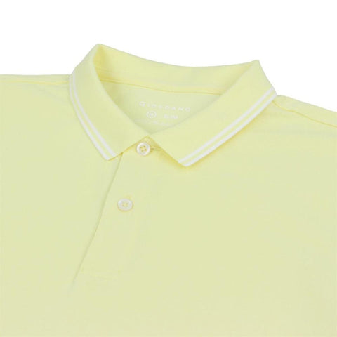 Cotton/Lycra Pique Flat Knitted Collar Short Sleeve Slim Solid Polo