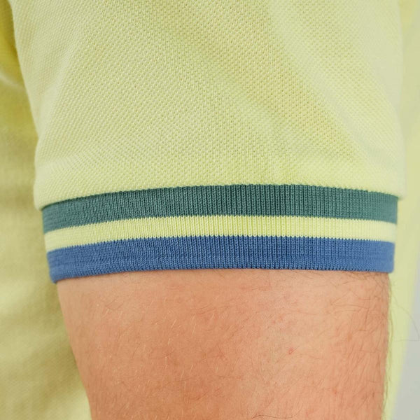 Cotton Pique Flat Knitted Collar Short Sleeve Slim Embroidery Solid Polo
