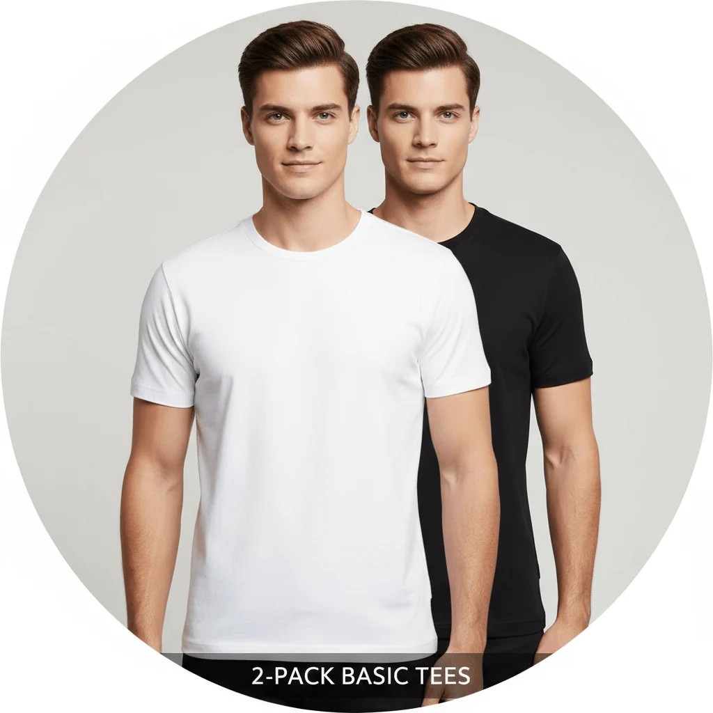 Men's 2-In-1 Inner Tee: Regular Fit, Model Blend Comfort
