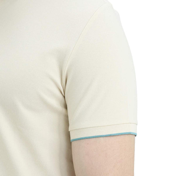 Cotton/Lycra Pique Knitted Collar Short Sleeve Tapered Solid Polo