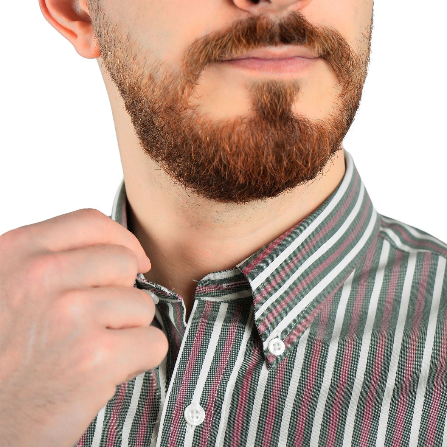 Cotton Wrinkle Free Long Sleeve Regular Button Front Garment Wash Shirt