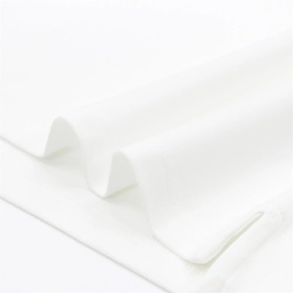 Cotton/Lycra Pique Flat Knitted Collar Short Sleeve Slim Embroidery Lion Polo