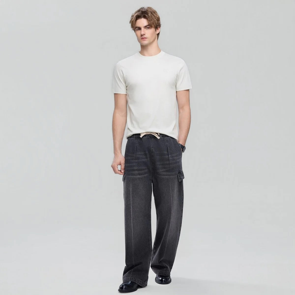 Men's Slim Fit Liquid Touch Cotton Crew Neck Tee (feel the difference)