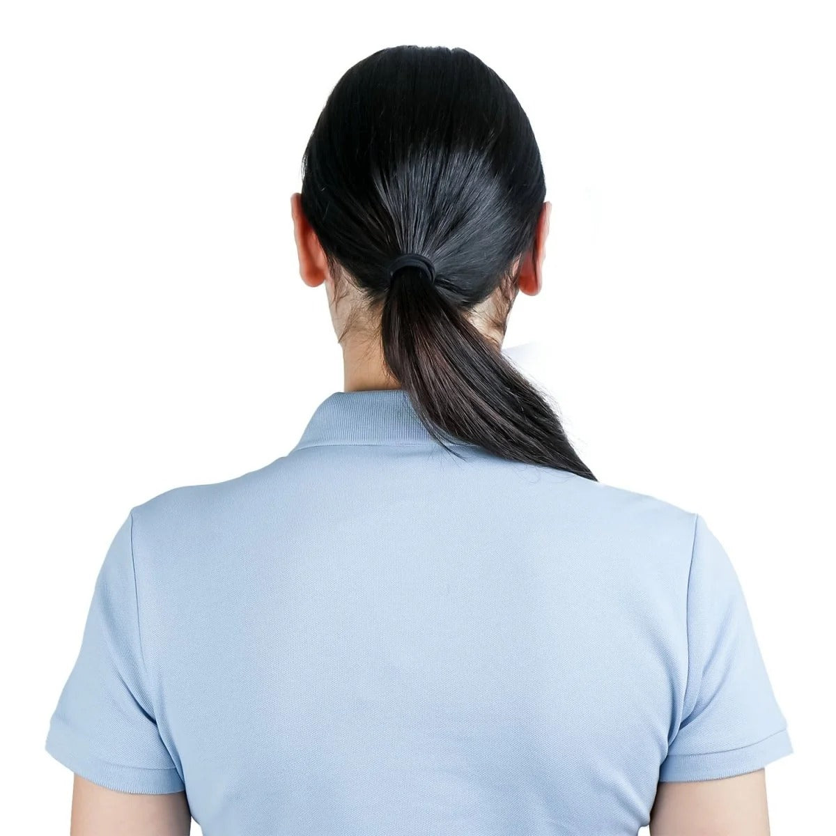 Women Cotton/Lycra Pique Flat Knitted Collar Short Sleeve Embroidery Bold Polo