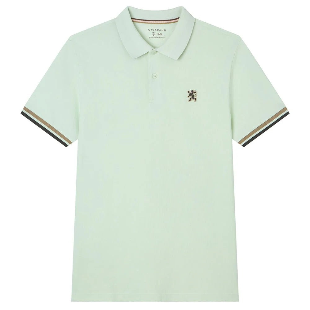Men’s Slim Fit Embroidery Solid Polo