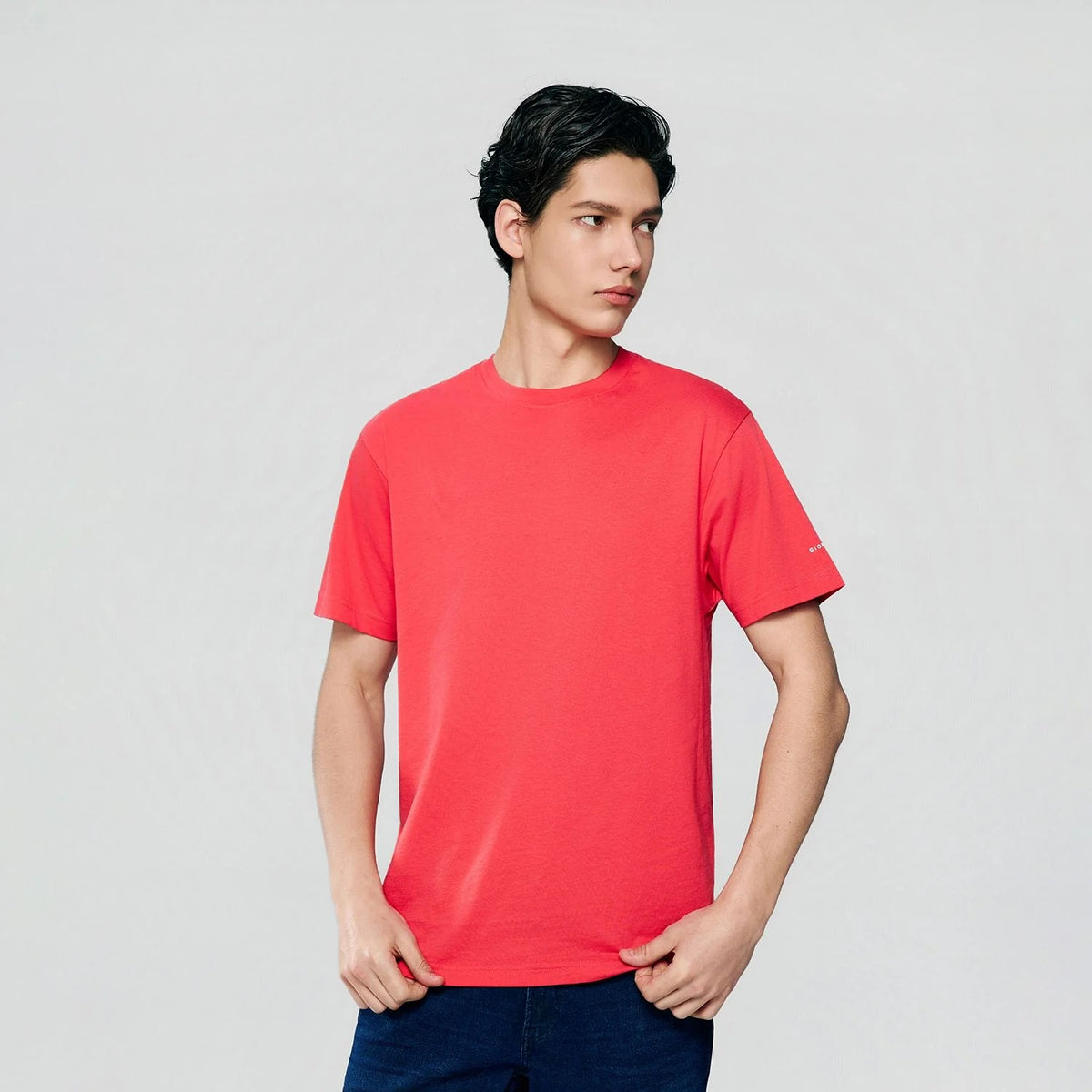 Men's Slim Fit Cotton Crew Neck Tee