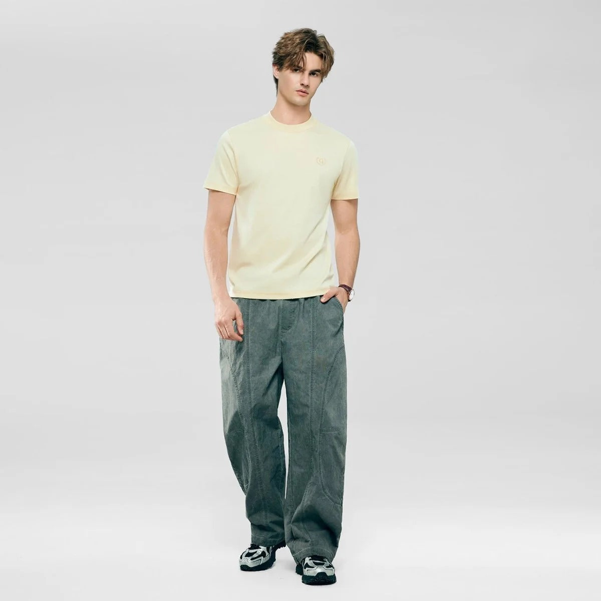 Men's Slim Fit Liquid Touch Cotton Crew Neck Tee (feel the difference)