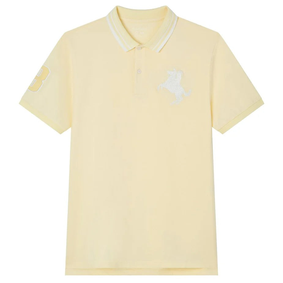 Men's Slim Cotton Lycra Napoleon Polo