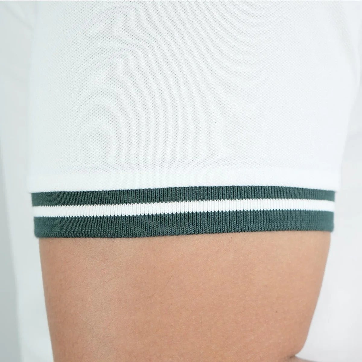 Cotton/Lycra Pique Flat Knitted Collar Short Sleeve Slim Solid Polo