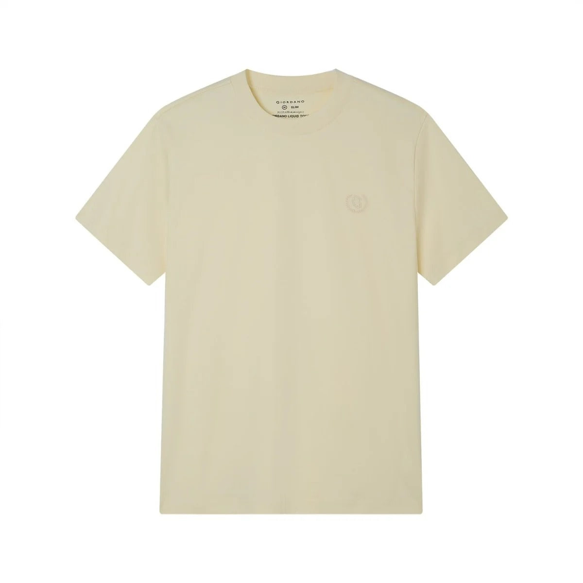 Men's Slim Fit Liquid Touch Cotton Crew Neck Tee (feel the difference)