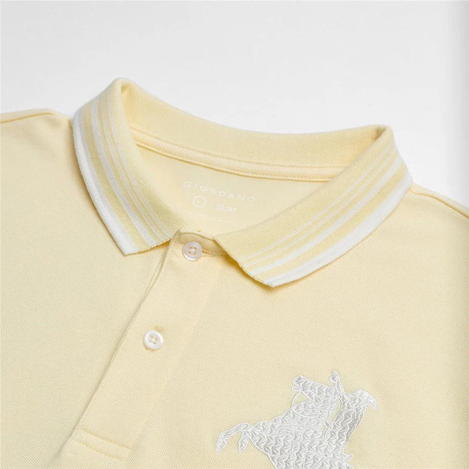 Men's Slim Cotton Lycra Napoleon Polo