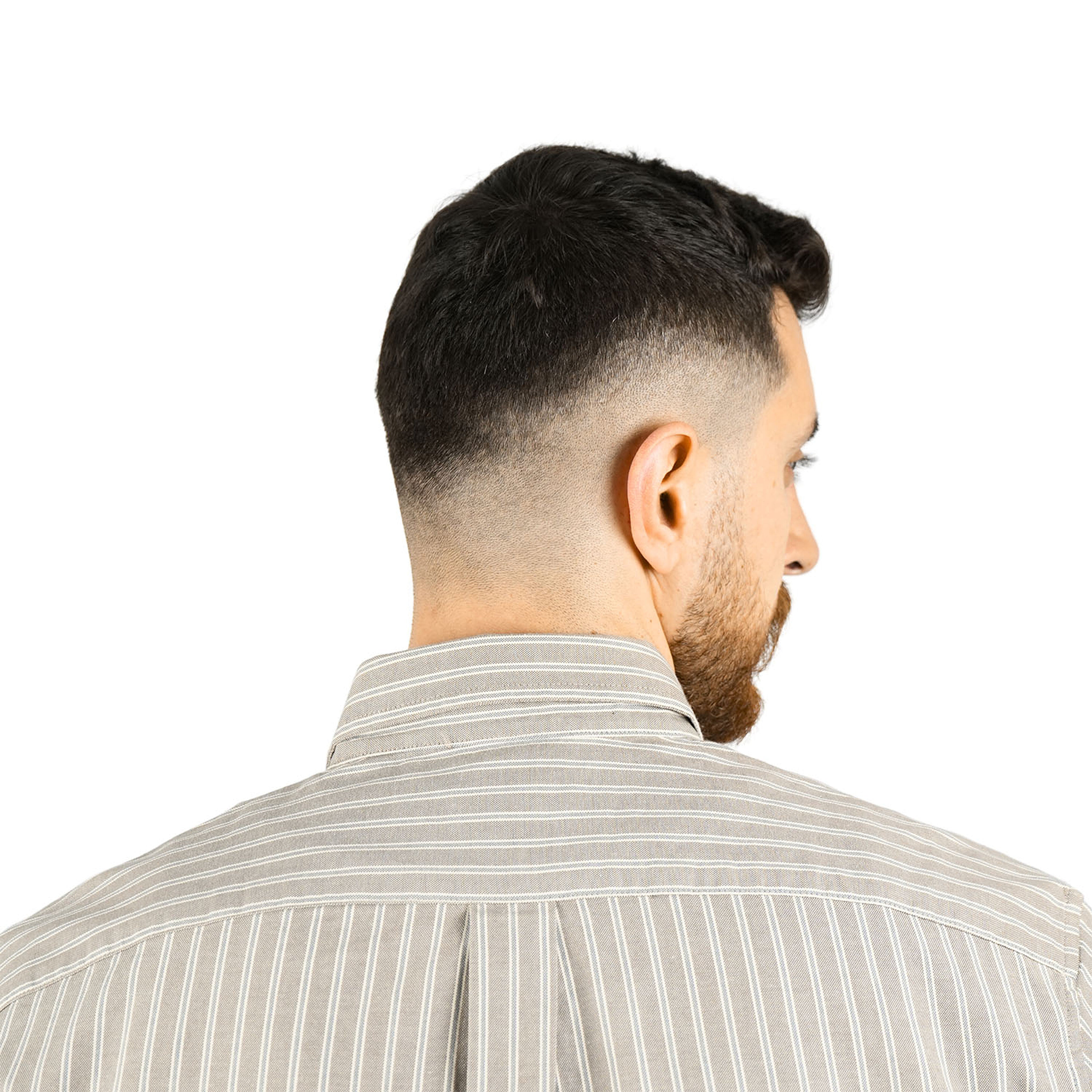 قميص قطني أكسفورد بأكمام طويلة وقصة ضيقة مطرزة، قابل للغسل