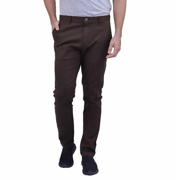 Cotton/Spandex Twill Mid Rise Regular Tapered Khakis