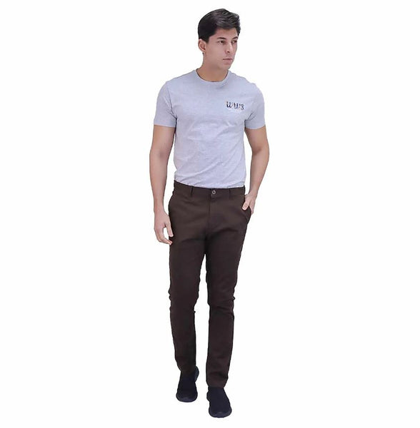 Cotton/Spandex Twill Mid Rise Regular Tapered Khakis