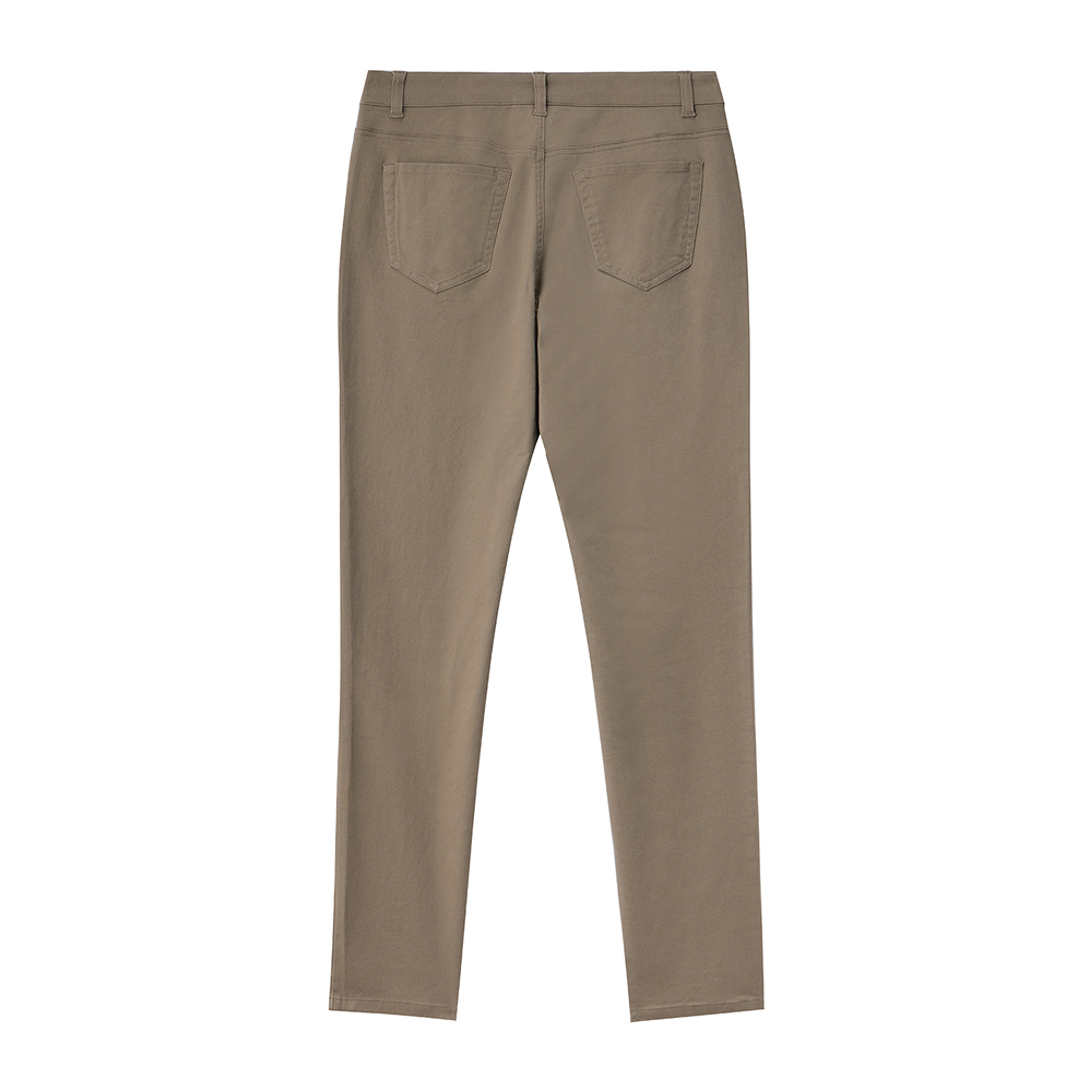 بنطلون نسائي ضيق بخصر مطاطي 180 مم، مصنوع من القطن والإيلاستين، بقصة ضيقة وجيب.