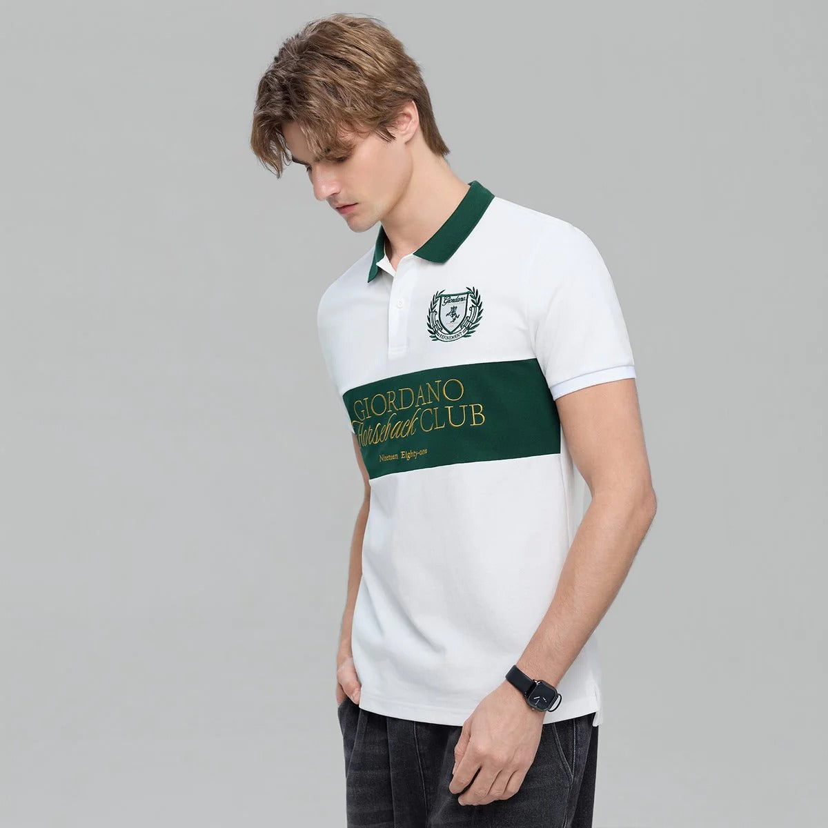 Men's Slim Fit Embroidery Polo