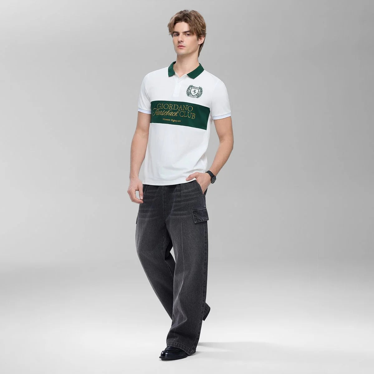 Men's Slim Fit Embroidery Polo