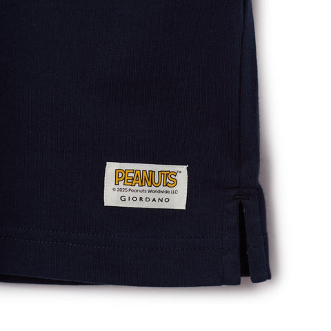 Cotton Jersey Flat Knitted Collar Short Sleeve Relax Bold Polo (Snoopy)