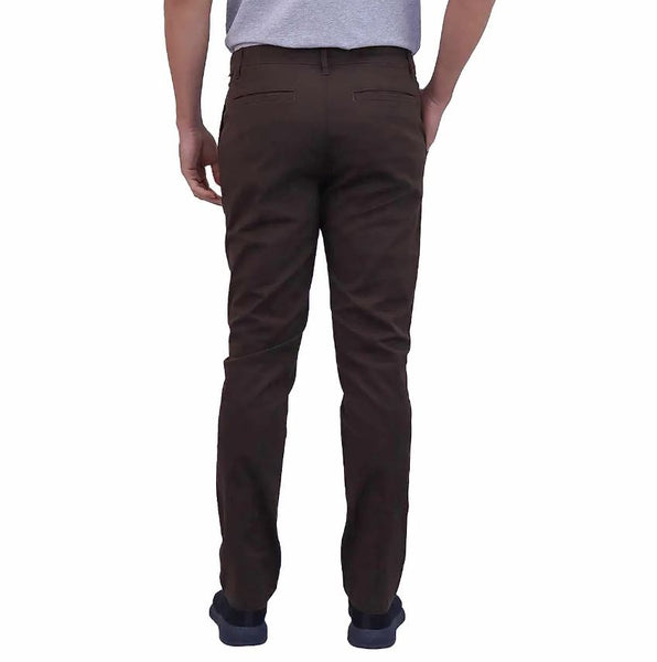 Cotton/Spandex Twill Mid Rise Regular Tapered Khakis